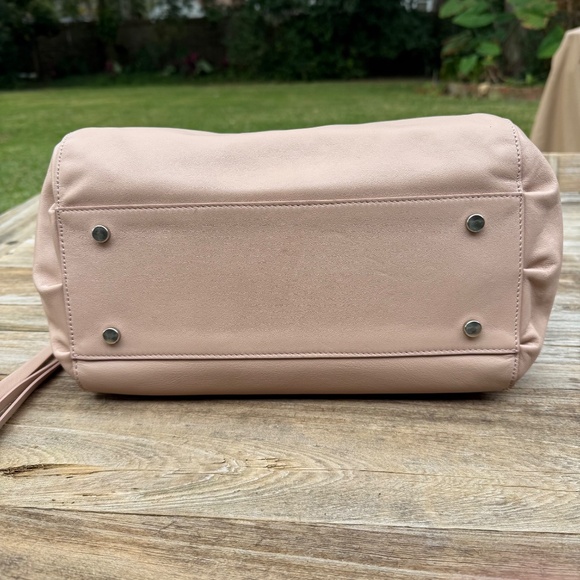 Orciani Sveva Notturno Leather Handbag Blush Pink Top Handle Crossbody - Picture 4 of 14